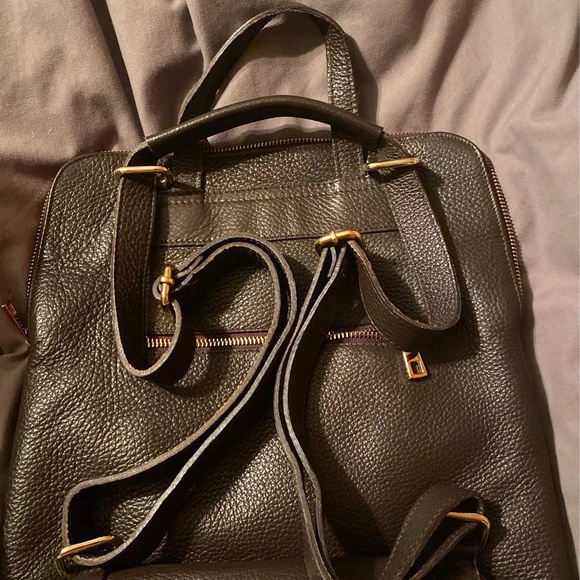 NWOT Vere Belle Italian Leather Backpack Purse - Picture 1 of 13